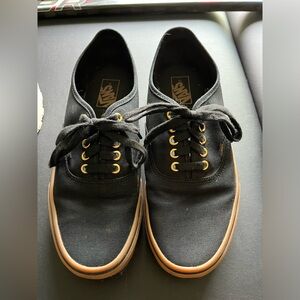 Vans Authentic - Black/Gold/Gum - 9.5
